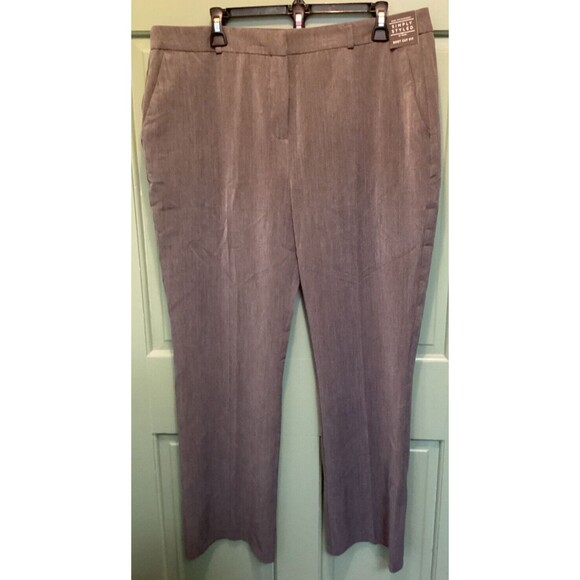Simply Styled by Sears Women's Size 16 Short Gray Hi-Rise Boot Cut Trouser Pants - Picture 1 of 8